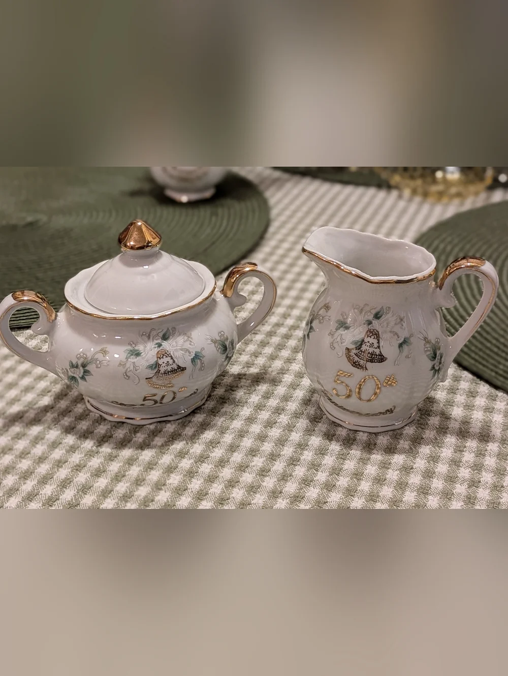 Vintage 50th Anniversary Porcelain Set - Picture 3 of 13